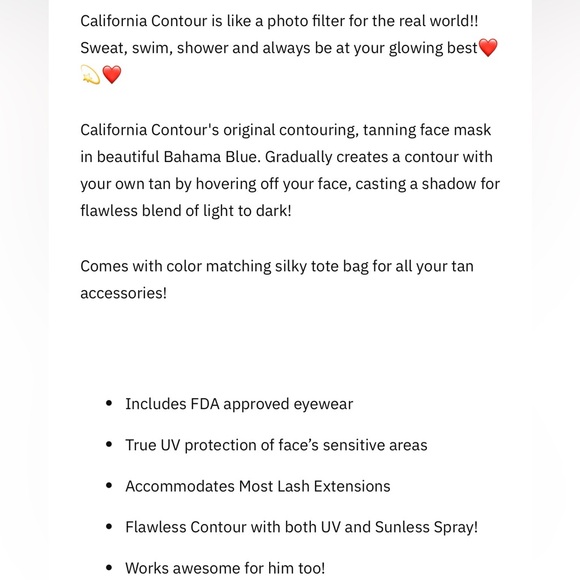 California Contour Black Tanning Mask - Picture 6 of 7